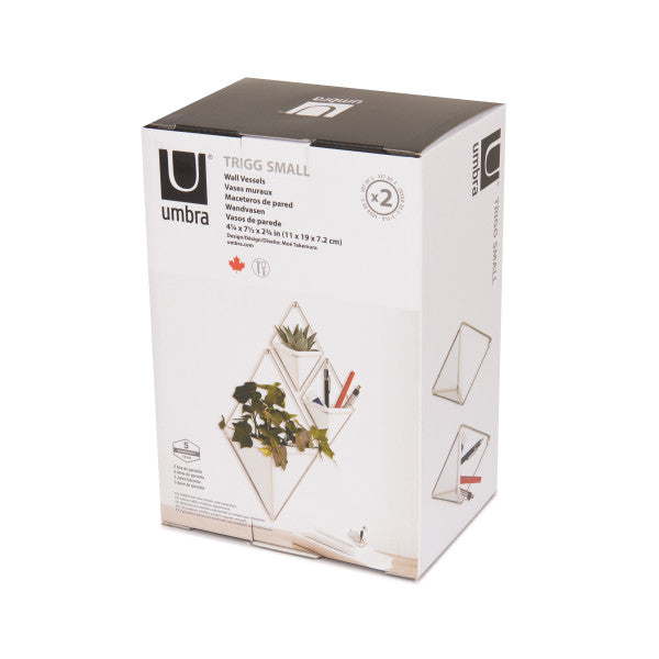 Umbra White/Nickel Trigg Wall Display (Set of 2)