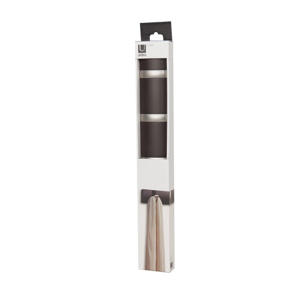 Umbra Espresso Flip Wall Mounted Coat Rack