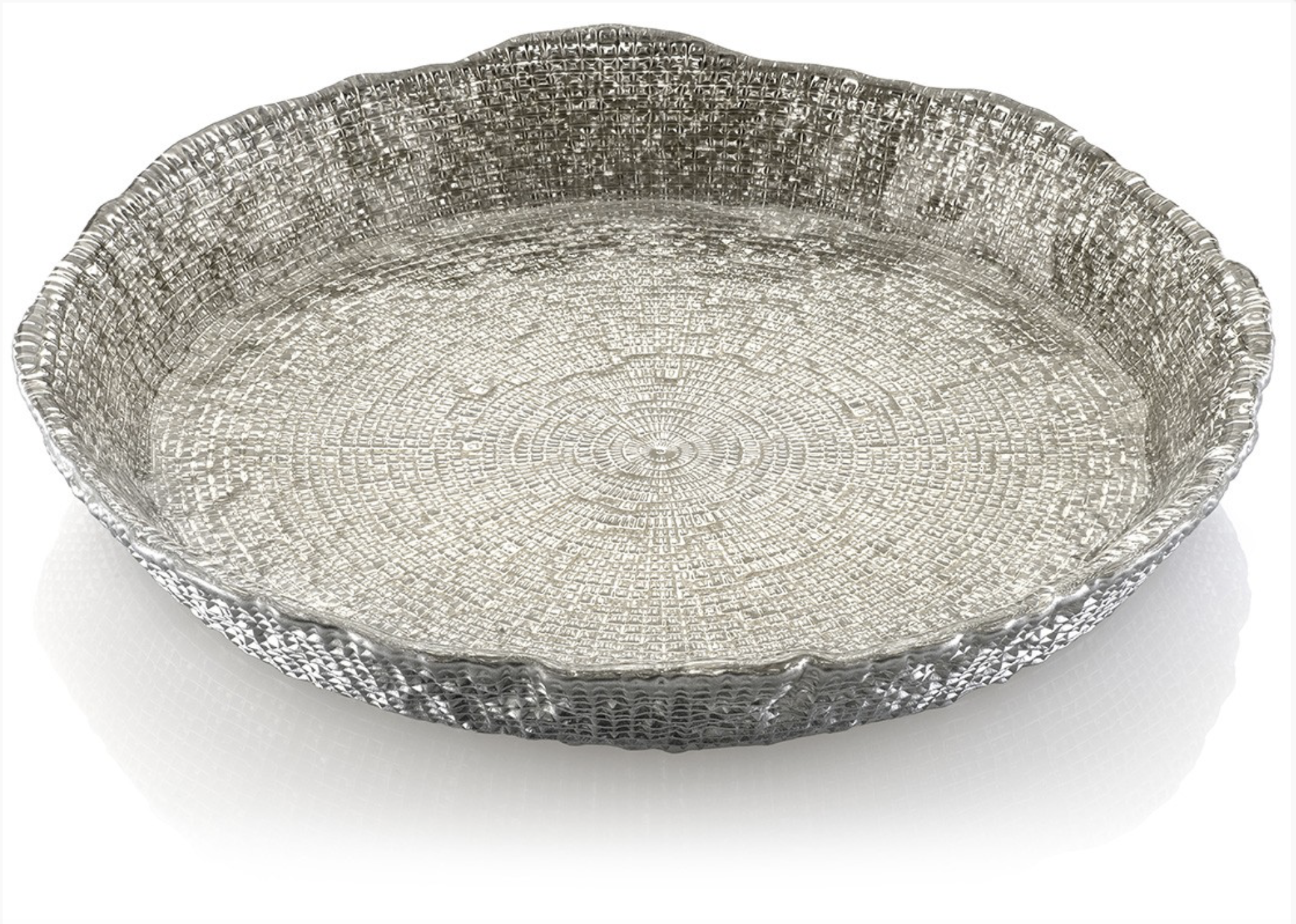 IVV Diamante' Fruitbowl 32cm Beige/Chrome Decoration