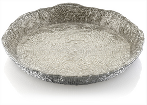 IVV Diamante' Fruitbowl 32cm Beige/Chrome Decoration