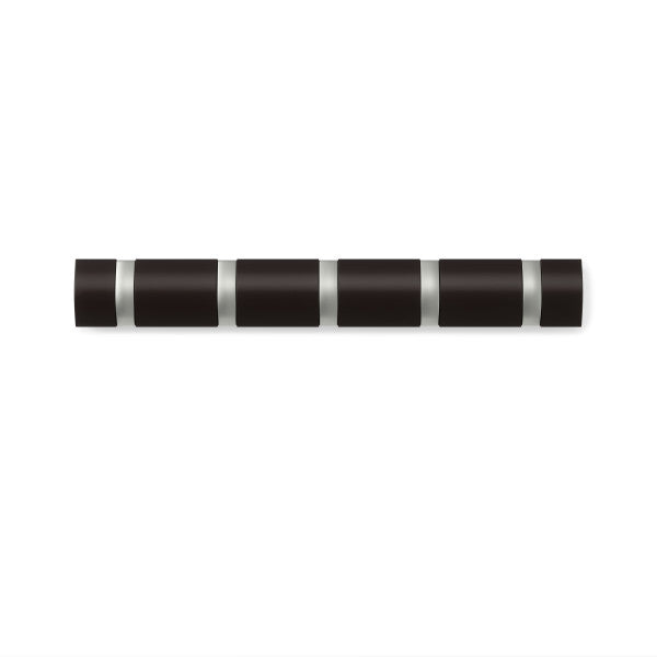 Umbra Espresso Flip Wall Mounted Coat Rack