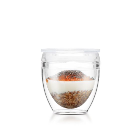 Bodum Pavina To Go Double Wall Tumbler (2pcs) 6oz with Lid, Transparent