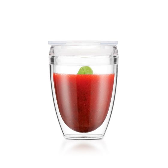 Bodum Pavina To Go Double Wall Tumbler (2pcs) 10oz with Lid, Transparent