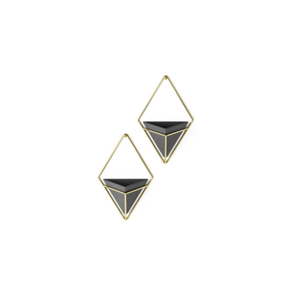 Umbra Black/Brass Trigg Wall Display (Set of 2)