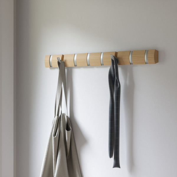 Umbra Natural Flip 8 Wall Mounted Coat Rack