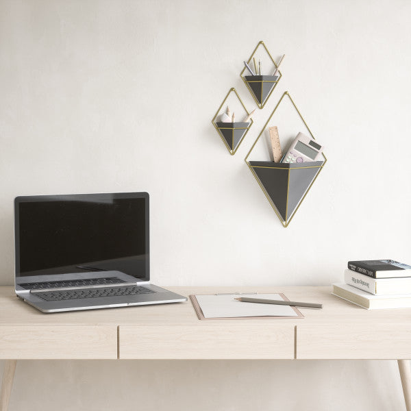 Umbra Black/Brass Trigg Wall Display (Set of 2)