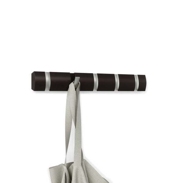 Umbra Espresso Flip Wall Mounted Coat Rack