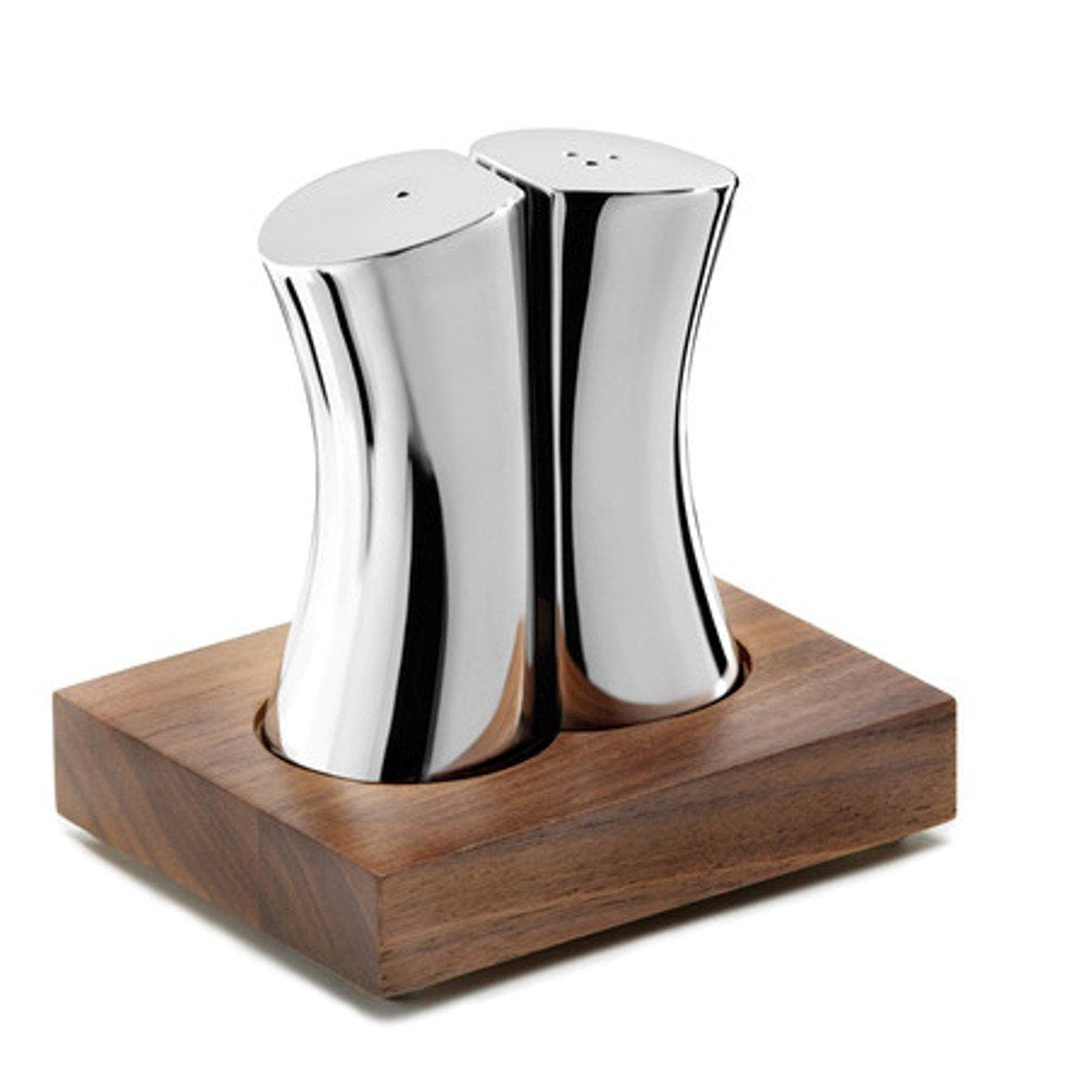 Robert Welch Rushan Salt & Pepper Shakers with Walnut Base