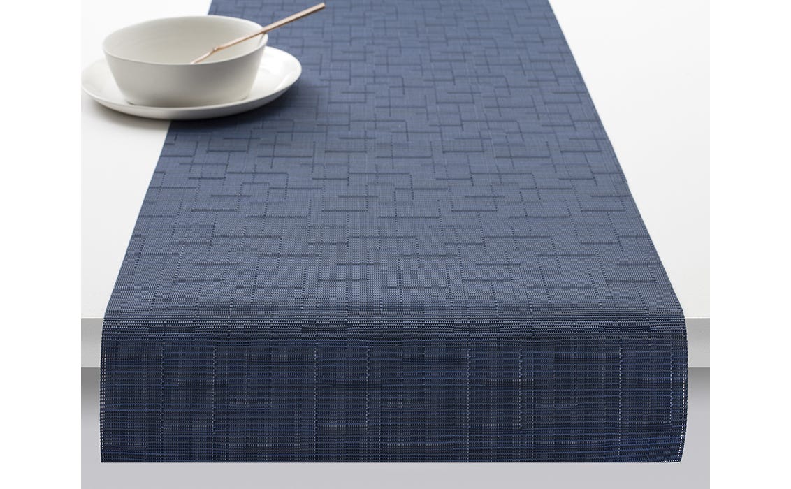Chilewich Bamboo Runner 14" x 72" Lapis