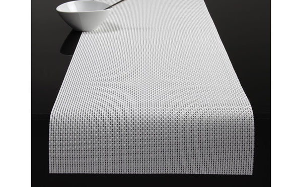Chilewich Basketweave Runner 14" x 72" White