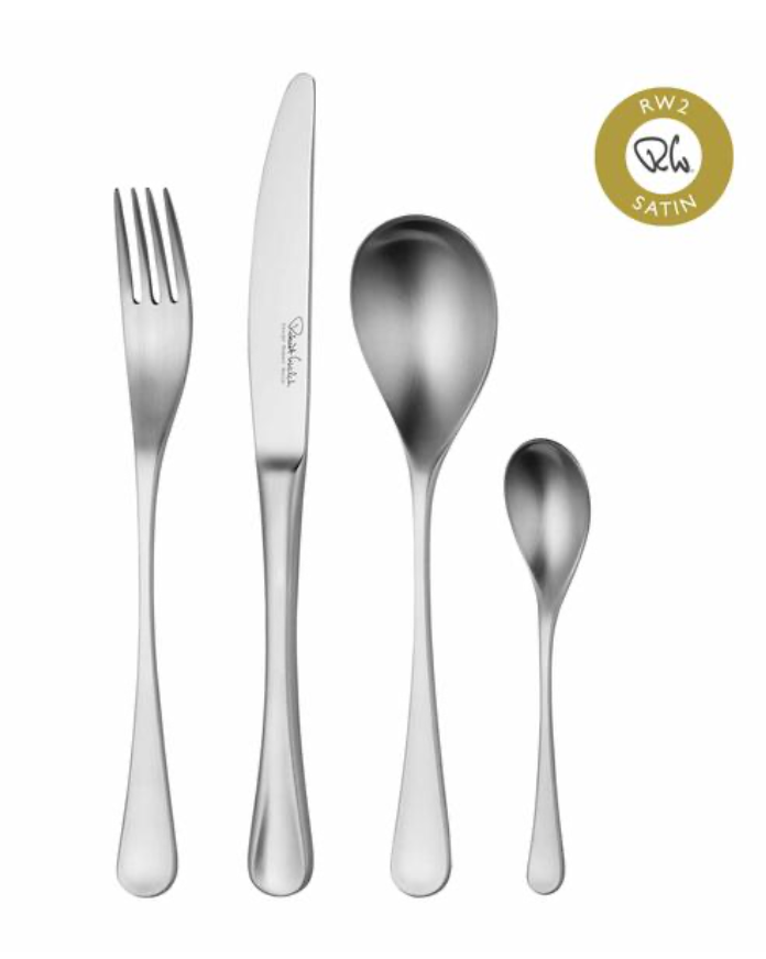 Robert Welch RW2 Satin Cutlery Set, 24 Piece for 6 People