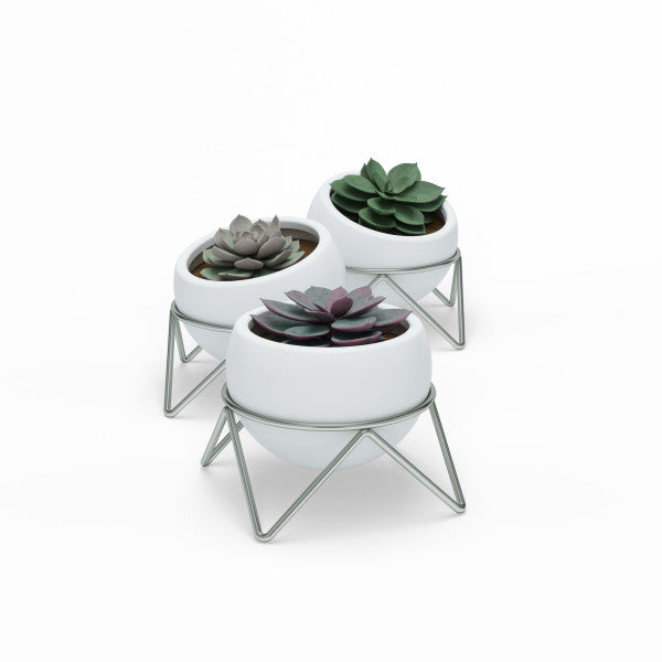 Umbra White Potsy Planter, Set of 3