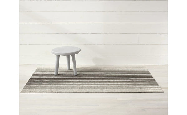 Chilewich Block Stripe Shag Utility Mat Taupe
