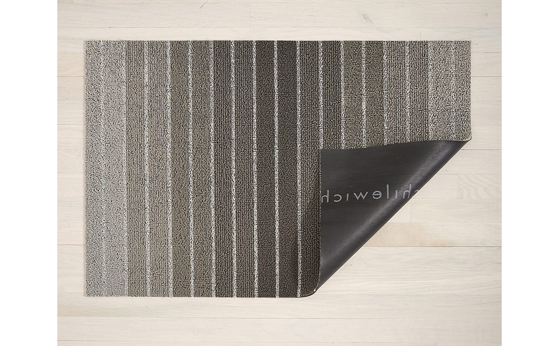 Chilewich Block Stripe Shag Utility Mat Taupe