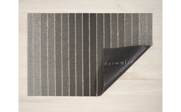 Chilewich Block Stripe Shag Utility Mat Taupe