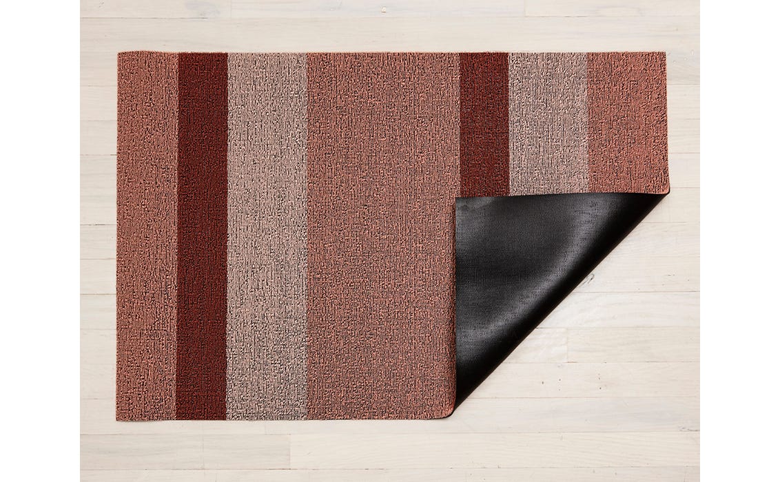 Chilewich Shag Bold Stripe Utility Mat Peach