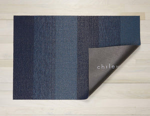 Chilewich Marbled Stripe Shag Utility Mat Bay Blue