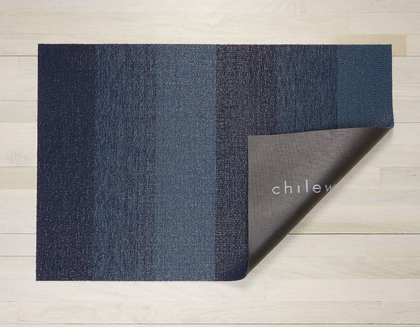 Chilewich Marbled Stripe Shag Utility Mat Bay Blue