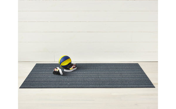 Chilewich Skinny Stripe Shag Utility Mat Blue