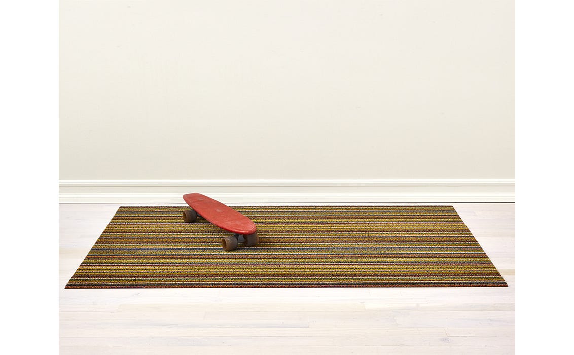 Chilewich Skinny Stripe Shag Doormat Bright Multi