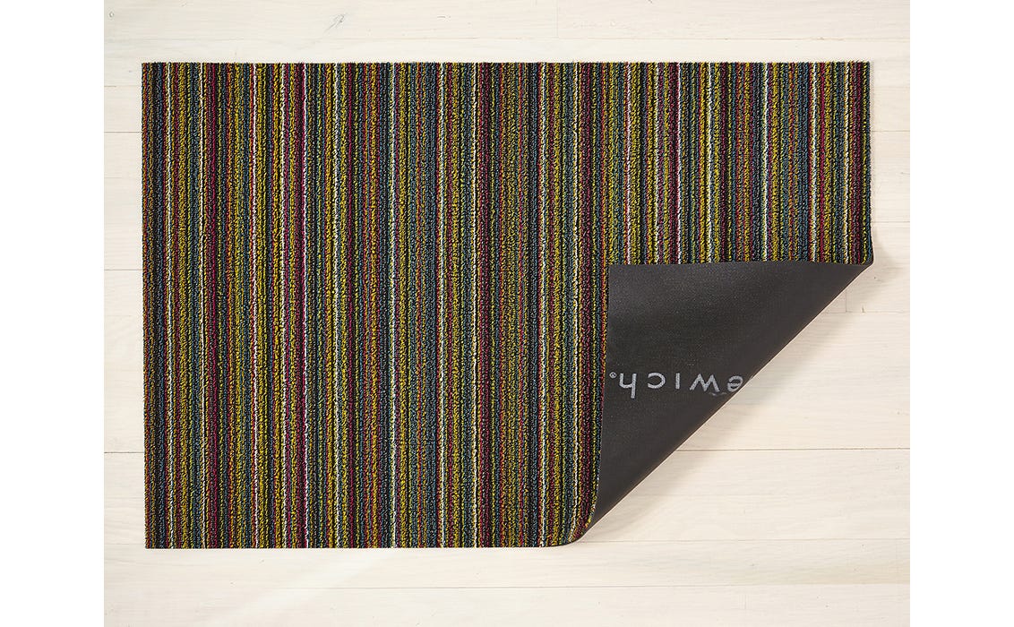 Chilewich Skinny Stripe Shag Utility Mat Bright Multi