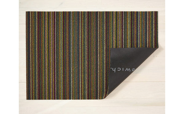Chilewich Skinny Stripe Shag Doormat Bright Multi