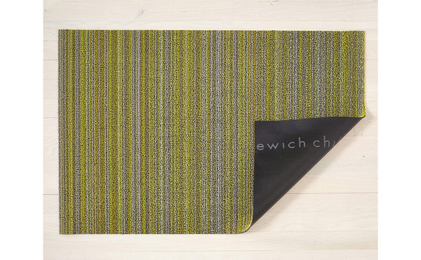 Chilewich Skinny Stripe Shag Doormat Citron