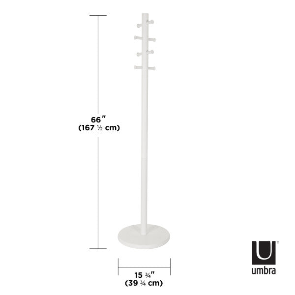 Umbra White Pillar Coat Rack