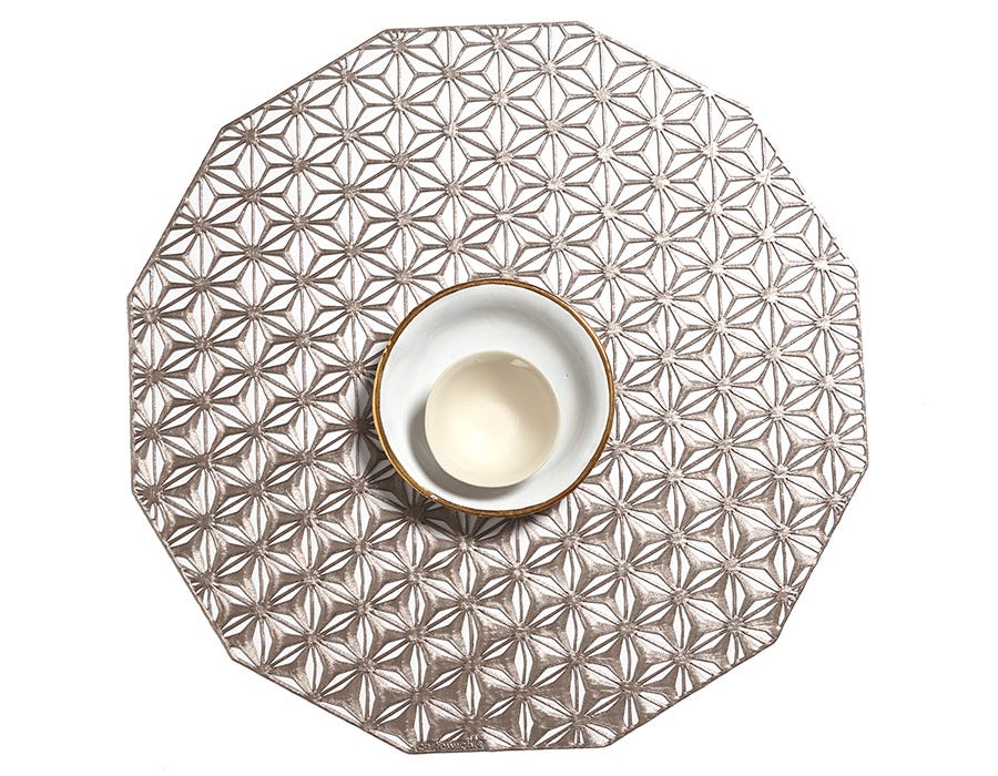 Chilewich Pressed Kaleidoscope Round 14" Gunmetal