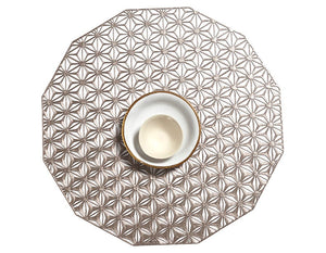 Chilewich Pressed Kaleidoscope Round 14" Gunmetal
