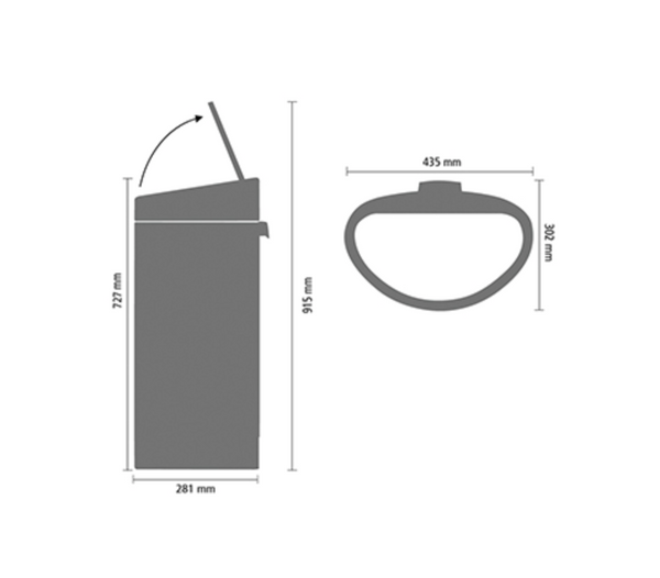 Brabantia Touch Bin New 40L
