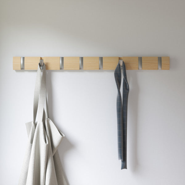 Umbra Natural Flip 8 Wall Mounted Coat Rack