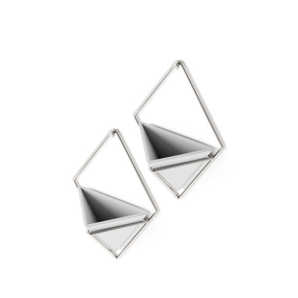 Umbra White/Nickel Trigg Wall Display (Set of 2)